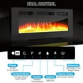 thumbnail image 4 of 70in Fireplace TV Stand Fits TVs Up to 80'', Modern Entertainment Center with 36in Electric Fireplace Heater, Media Console with 12 Colors LED Lights 2 Storage Cabinets for Living Room Bedroom, 4 of 7