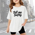 thumbnail image 2 of Xijirk Girls Shirts,Summer Casual Short Sleeve Top Pure Solid Color Round Neck Blouse Soft Breathable Linen Blend Tee for Girls Daily Wear,Boys Shirts,White,3-4 Years, 2 of 4