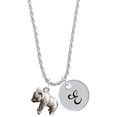 thumbnail image 1 of Delight Jewelry Silvertone Panda Bear Standing Silvertone Script Initial Disc - E - Charm Necklace, 20"+3", 1 of 4