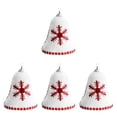 thumbnail image 4 of Adorno colgante de campana navideña, 4 piezas, material de espuma versátil, decoración para de Navidad, accesorios decorativos para bodas Copo de nieve rojo, 4 of 8