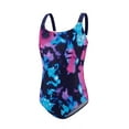 thumbnail image 4 of GYRATEDREAM Girls One Piece Swimsuits Printed Bathing Suit for Kids Adjustable Straps Swimwear 7-13 Years, 4 of 12