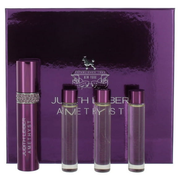 Amethyst by Judith Leiber for Women EDP Coffret: Purse Spray   3x EDP 0.33oz Refills New in Box
