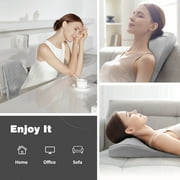 Neck & Back Massager with Heat — 3D Deep-Kneading Shiatsu Pillow, Gray— Gift for Mom & Dad