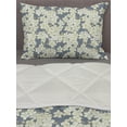 thumbnail image 3 of Floral Comforter & Sham Bedding Set, Rhythmic Blossoming Flowers Illustration Budding English Garden Art, 3 pcs Duvet Set Microfiber Filling Quilt, 5 Sizes, Blue Grey and Eggshell, by Ambesonne, 3 of 4