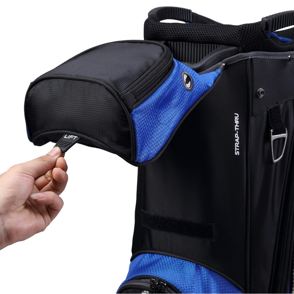 MacGregor Golf VIP Deluxe 14-Way Cart Golf Club Bag, 9.5 In. Top Black and Blue