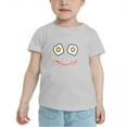 thumbnail image 2 of Bacon And Egg Smiley Face Cute Toddler T-Shirts for Boys Girls (Gray, Youth XL), 2 of 5