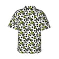 thumbnail image 3 of Daiia Soccer and Football Hawaiian Shirt for Men Gentle Cotton Regular Short Sleeve Casual-Medium, 3 of 9