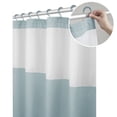 thumbnail image 1 of Zenna Home Smart Curtain Hendrix View Fabric Shower Curtain with Attached Roller Glide Hooks, 1 of 5