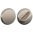thumbnail image 2 of Schlage Residential B81 619 One-sided Deadbolt with Exterior Plate Dual Option Latch Satin Nickel Plated Clear Coated Finish, 2 of 2