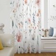 thumbnail image 6 of Pink Floral Sheer Curtains 72 Inches Long, Farmhouse Watercolor Spring Flowers Herbs Light Filering Curtains, Breathable Simi Curtain Privacy Drapes for Living Room Bedroom Window Treatment, 6 of 9