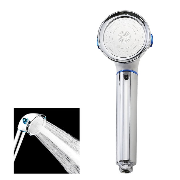 Inteprter Cabezal de ducha presurizado de 3 funciones, cabezal de ducha de alta presión para ahorro de agua, boquilla de SPA, chorro de chorro, cabezal de Juegos de accesorios de baño Inteprter HA000933-00B