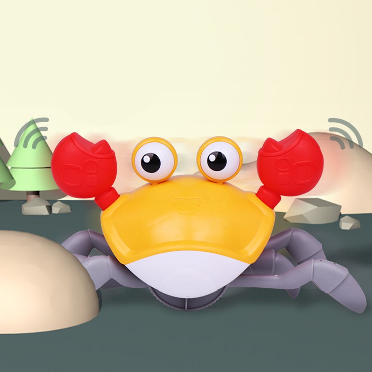 Protoiya Electronic Pet Crab Crawling Toy for Kids, Interactive Toddler Toy with Music, Lights