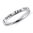 thumbnail image 2 of Mooneye 925 Sterling Silver Platinum Plated I Love You to The Moon and Back Women Gift Ring, 2 of 5