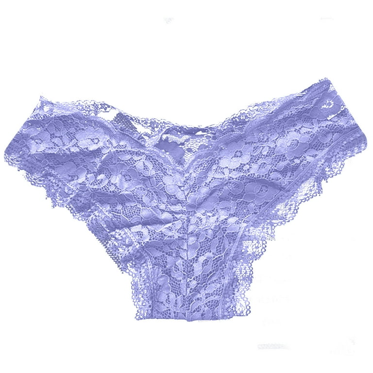 Lilgiuy WomenLace Underwear Lingerie Thongs Panties Ladies Hollow Out  Underwear(Purple,L) Winter Dresses for 2022