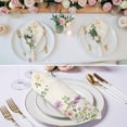 thumbnail image 2 of Cloth Napkins Set of 2 - 20x20 Inches, Pink Purple Flower Washable Reusable Table Napkins, Spring Vintage Country Floral Leaf Plant Soft & Absortbent Dining Napkin for Party Wedding Hotel Restaurant, 2 of 8