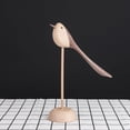 thumbnail image 2 of Nordic Wood Carving Lovebirds Figurine, Decorative Wooden Bird Statue with Stand, Living Room TV Cabinet & Sideboard Decor, High Wooden Animal Figurines, 2 of 14