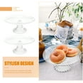 thumbnail image 4 of 2pcs Glass Footed Cake Display Rack Fruit Storage Plate Clear Platter, 4 of 5