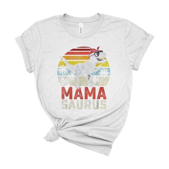 Bella Canvas Mamasaurus T Shirt Vintage Dinosaur Mom Graphic Tee