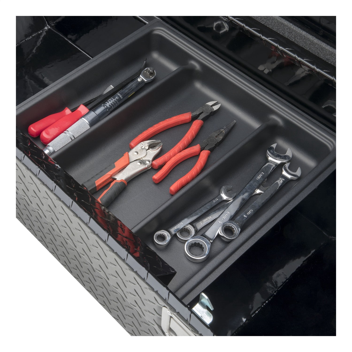 UWS/United Welding Services TBS-54-LP-BLK UWSTBS-54-LP-BLK 54IN ALUMINUM SINGLE LID CROSSOVER TOOLBOX LOW PROFILE BLACK