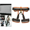 thumbnail image 4 of Deluxe Mountainee Climbing Harness, Wider Half Body Waist Harness, Fire Rescuing Rock Climbing Gear, Fall Protective Belt Orange M, 4 of 10
