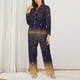 thumbnail image 2 of Fotbe Gold Black Glitter Conjunto de Pijama de Manga Larga para Mujer con Estampado, Ropa de Dormir de 2 Piezas, Conjunto de Casa Suave y Cómodo con Bolsillos-Large, 2 of 7