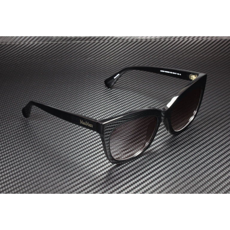 MaxMara MM0009 01B Shiny Black Gradient Smoke Plastic 55 mm  display picture 1