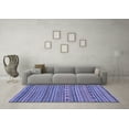 thumbnail image 3 of Ahgly Company Machine Washable Indoor Rectangle Abstract Blue Modern Area Rugs, 4' x 6', 3 of 4