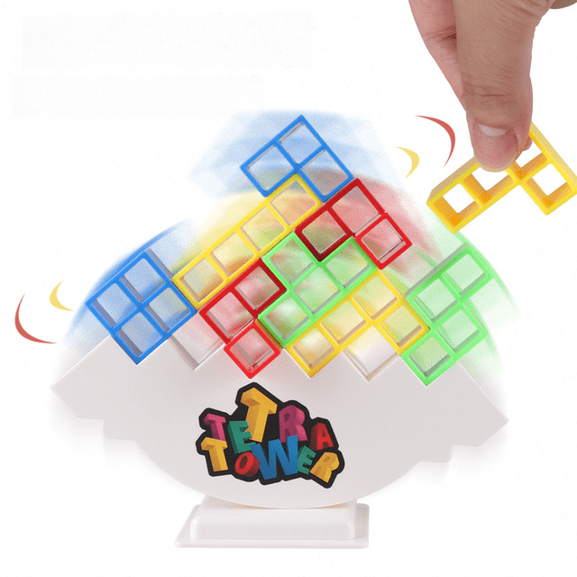 Juego de equilibrio, columpio, bloques de construcción apilados altos, cuadrados, Jenga, juguetes de escritorio de concentración para niños