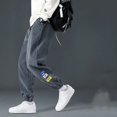 thumbnail image 3 of Pantalones casuales punk para hombre, pantalones harén holgados de otoño e invierno para hombre, ropa de pana suelta, ropa de calle de bajo precio, estilo vintage Y2k, 3 of 5
