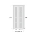 thumbnail image 5 of Sliding Closet Bi-fold Doors 48 x 96 inches | Planum 0014 Oak with Frosted Glass | Sturdy Tracks Moldings Trims Hardware Set | Wood Solid Bedroom Wardrobe Doors, 5 of 5