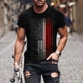 thumbnail image 2 of DIOAZUD Men's American Flag Shirts Short Sleeve Crewneck Patriotic Tees Summer Casual 4th of July T-Shirts for 250th Anniversary, 2 of 6