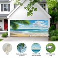 thumbnail image 2 of Summer Beach Garage Door Cover Banner 7 x 8 FT, Coastal Ocean Tropical Palm Trees Garage Door Curtains Backdrop with Grommets for Indoor Outdoor Wall Party Porch Yard Decorations Background, 2 of 9