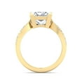 thumbnail image 3 of Arlington - Moissanite Princess Cut Lab Diamond Engagement Ring With Sidestones Channel Setting, 3 of 4
