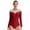 Burgundy, variant on TiaoBug Sheer Mesh Long Sleeve Dance Leotards for Womens Ballet Leotard Gymnastics Bodysuit Navy Blue L