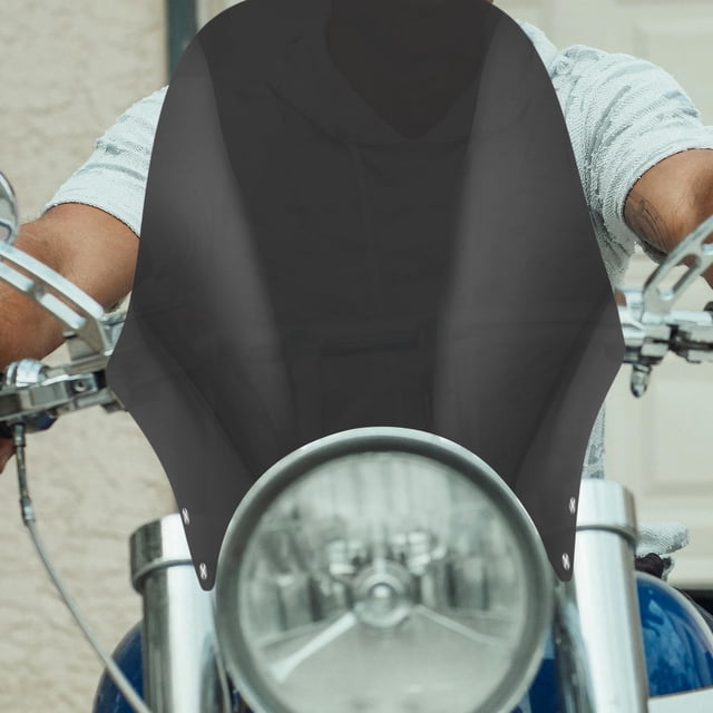 UPGRATOR Parabrisas De Plástico Negro Para Motocicleta Protege Contra Escombros Y