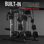 Mikolo M4 Smith Machine Home Gym, 2200LBS Power Rack with Functional Trainer, Cable Crossover, LAT Pulldown, Low Row, Landmine and Plate Storage for Full Body Strength Training