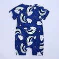 thumbnail image 5 of Luxalzxs Infant Toddler Baby Boys Girls Cotton Cute Cartoon Animal Pattern Short Sleeve Double Zipper Pajamas Bodysuit Romper Jumpsuit Summer Outfits 3 Months-3 Years, 5 of 5