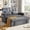 Dark Gray, variant on 54" Sleeper Sofa Bed, Convertible Pull Out Couch Futon with Side Table, USB Ports, Cup Holder, Adjustable Backrest, Velvet Sofa Bed for Living Room Apartment, Black