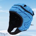 thumbnail image 5 of M Buder Casco Protector Blando de Rugby y Fútbol para Niños, Gorro Antigolpes EVA Ajustable, Azul S, 5 of 5