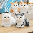 thumbnail image 3 of Simulation Cat, Plush Toys, Soft Stuffed Kitten, Plush Doll With Sound, Cute Animal Plushies For Kids Birthday Gifts, 7 Cats Available, 3 of 7