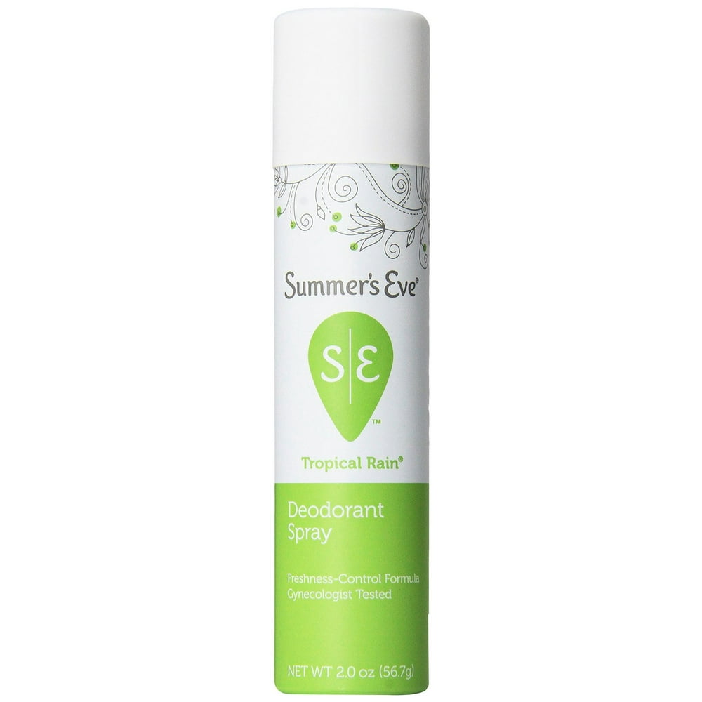 Summer's Eve Deodorant Spray, Tropical Rain, 2 Ounce