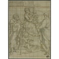thumbnail image 2 of Bartolomeo Cesi 14x18 Gold Ornate Wood Frame and Double Matted Museum Art Print Titled - Holy Family with Saint John the Evangelist and the Infant John the Baptist, 2 of 4