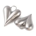 thumbnail image 2 of 5pcs Rack Plating Brass Pendant Long-Lasting Plated Heart Platinum 38x28.5x9.5mm Hole: 9mm, 2 of 3