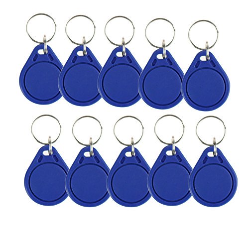 OBO HANDS (Pack of 100) Waterproof ABS 13.56MHz ISO14443A MF Classic 1K NFC RFID Token,RFID keyfob,RFID tag (100 Pieces of Blue)