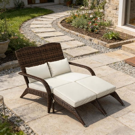 outdoor high-back chair garden wicker product