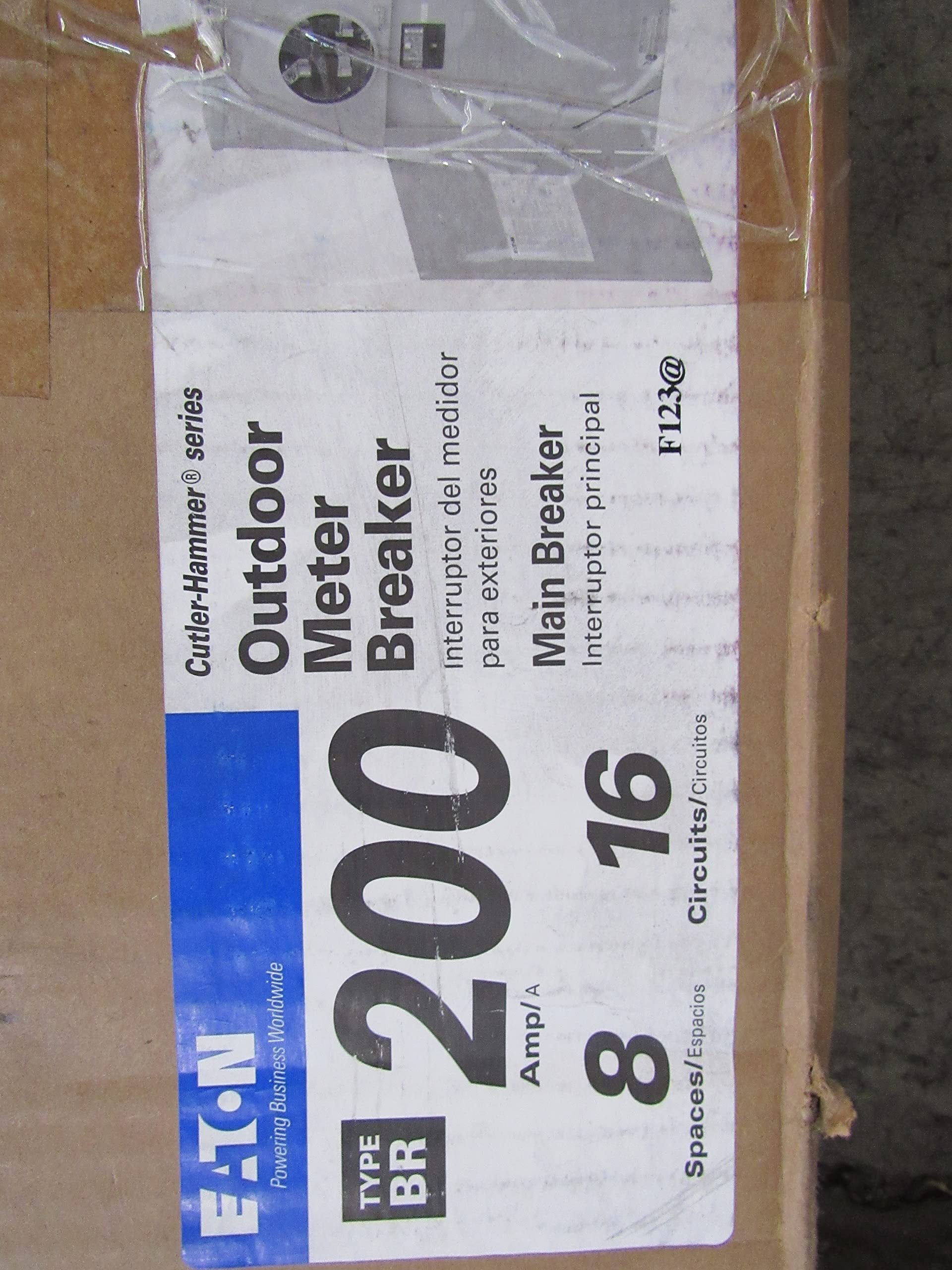 Cutler-Hammer Br Outdoor Meter/Panel Combo 200A, 8-16 Circuit Electrical Box