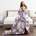 thumbnail image 6 of Baseball Blanket for Boys Adults Baseball Blanket Gifts 60"x50" Flannel Sport Baseball Softball Ball Throw Blanket for Bed Living Room Sofa Couch Soft Warm Lightweight Cozy Baseball Decor, 6 of 6