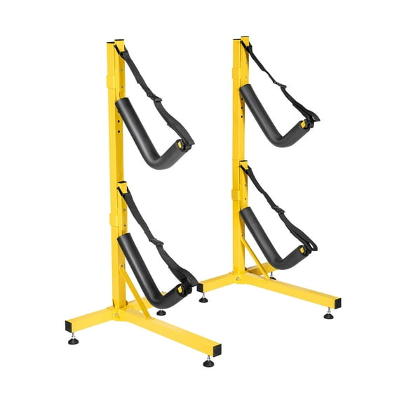 AA Products Inc. Double Kayak Storage Rack Free Standing Storage for Two Kayak, SUP, Canoe and Paddleboard, Indoor Outdoor or Garage