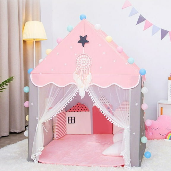 ODOMY Kids Play Tent Princess Castle House 51.2 x 39.4 x 47.2 Inch Game Room Cartoon Easy Assemble Playhouse Tent Toys Gifts for Boys Girls Indoor and Outdoor