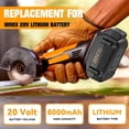thumbnail image 2 of 2Pack 20V 8.0Ah Battery 20V Max WA3520 Lithium Battery WG151s WG155s WG251s WG255s WG540s WG545s Tool Batteries, 2 of 6
